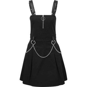 Killstar Pinafore Dress - Regan Black
